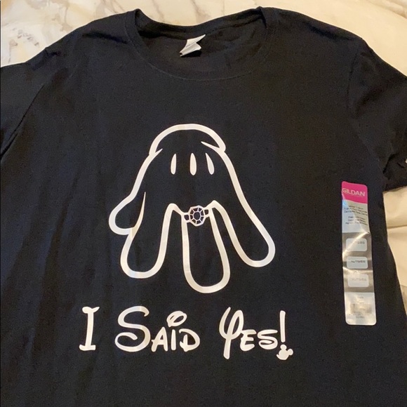 NWT I SAID YES ENGAGED DISNEY STYLE SHIRT XL - Picture 1 of 4